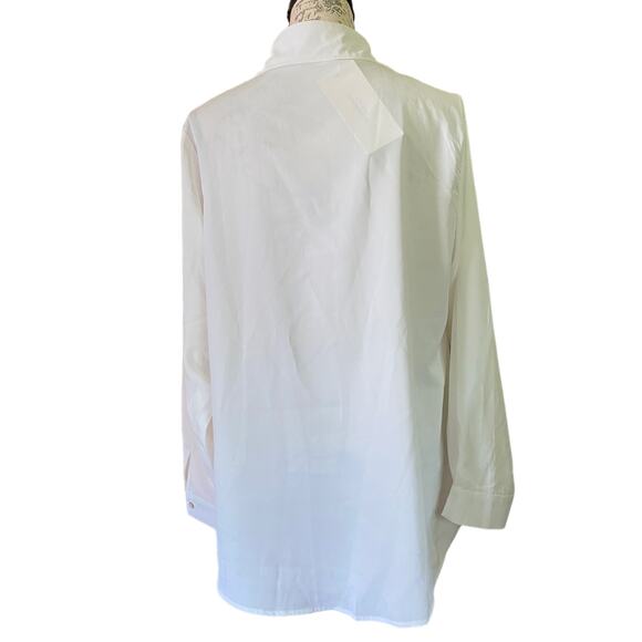 Bloomchic White Long Sleeve Collared Shirt Size 18/20 - Picture 5 of 5